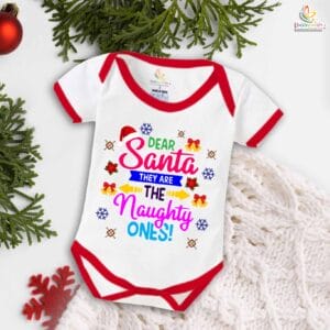 Babywish Christmas Romper Clothes My First Merry Christmas Bodysuits Dear Santa They are the Naughty Ones