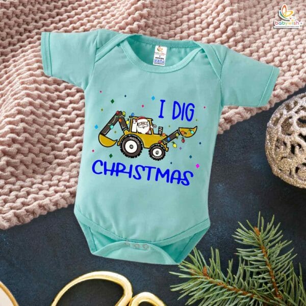 Babywish Christmas Romper Clothes My First Merry Christmas Bodysuits I Dig Christmas Festivals - Image 2