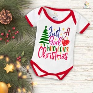 Babywish Christmas Romper Clothes My First Merry Christmas Bodysuits Just A Girl Who Loves Christmas