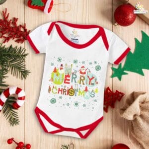 Babywish Christmas Romper Clothes My First Merry Christmas Bodysuits Merry Christmas With Santa
