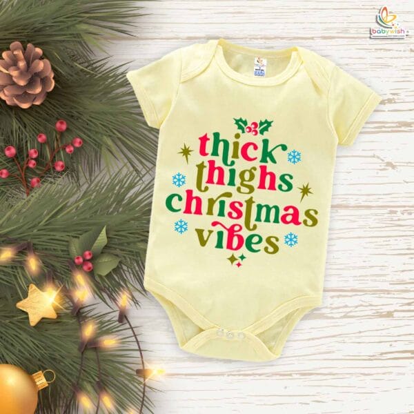 Babywish Christmas Romper Clothes My First Merry Christmas Bodysuits Thicks Thigh Christmas Vibes - Image 2
