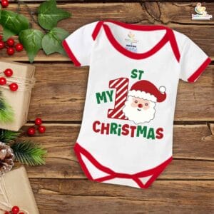 Babywish Christmas Romper Clothes My First Merry Christmas Bodysuits 1st Christmas Santa Theme