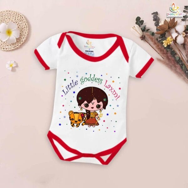 Babywish Baby Navratri Romper Bodysuit My First Dussehra Little Goddess