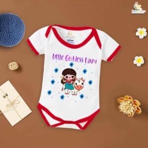 Babywish Baby Navratri Romper Bodysuit My First Dussehra Little Laxmi