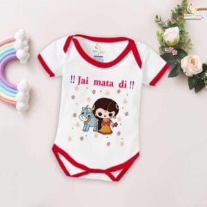 Babywish Baby Navratri Romper Bodysuit My First Dussehra Jai Mata Di Dussehra