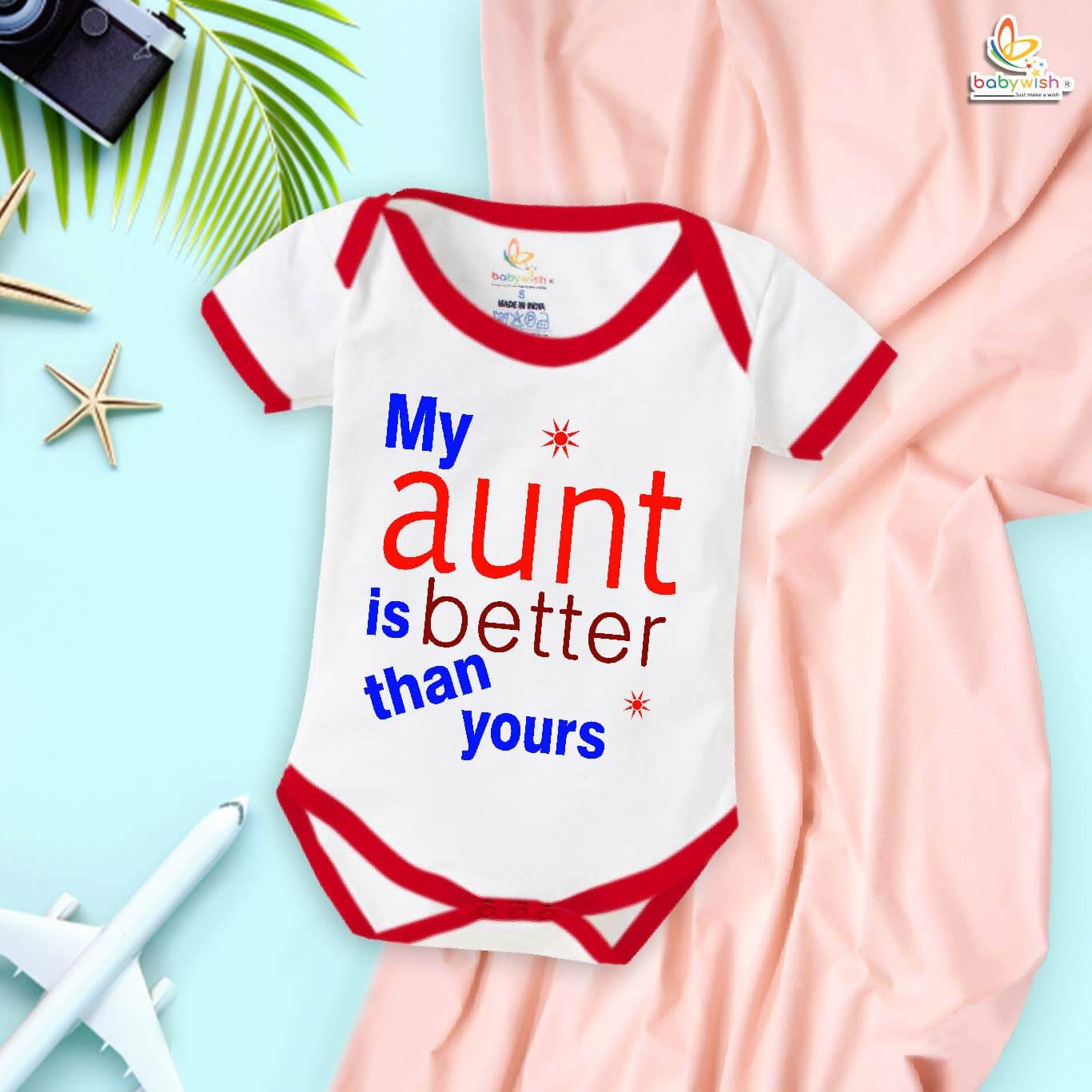 Babywish Bua Romper Clothes Bua Bodysuits My aunt is better then Yours