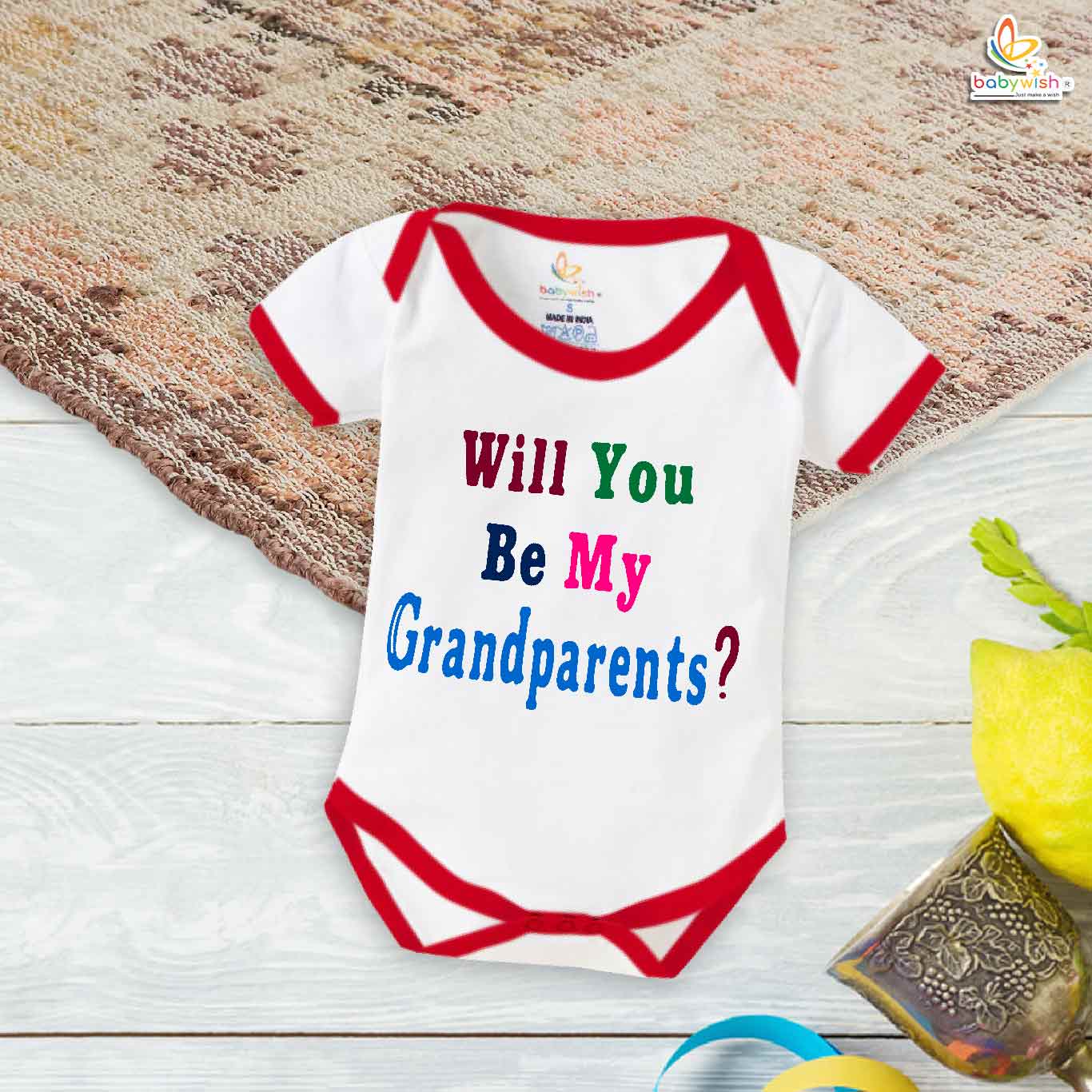 Babywish Grandapa Romper Clothes My Grandapa Bodysuits Will you be my Grandparents?