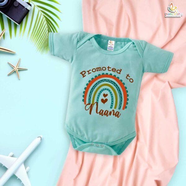 Promoted to Nana – Cute Naanu & Naani Romper for Grandparents | Baby Bodysuit Gift for Nana | Babywish - Image 4