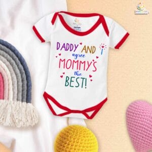 Daddy and I Agree Mom’s the Best – Cute Mother Romper for Babies | Adorable Baby Bodysuit for Mom | Babywish