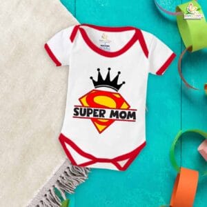 Super Mom – Cute Mother Romper for Babies | Adorable Baby Bodysuit for Super Moms | Babywish
