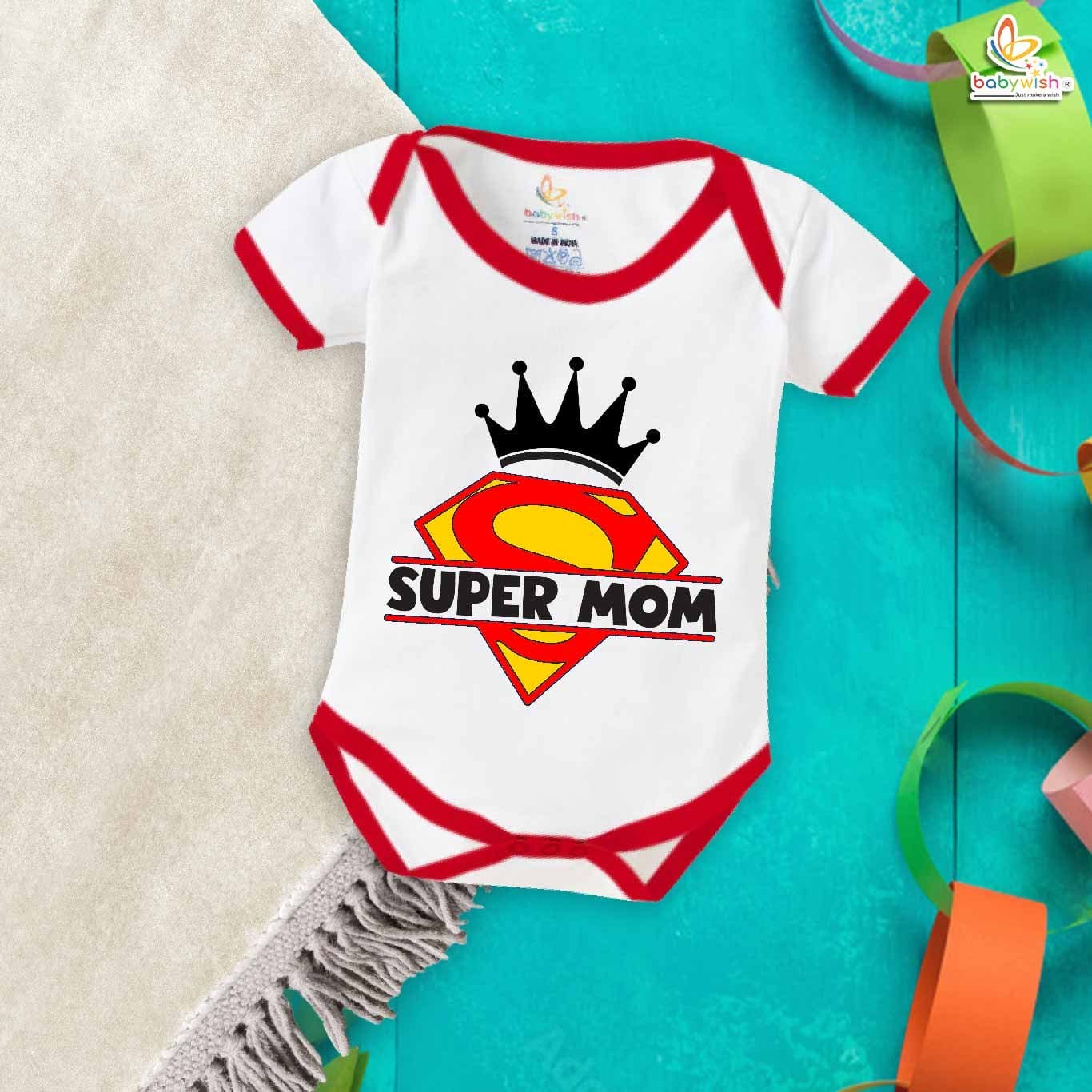 Babywish Mother Romper Clothes Mother Bodysuits Super Mom