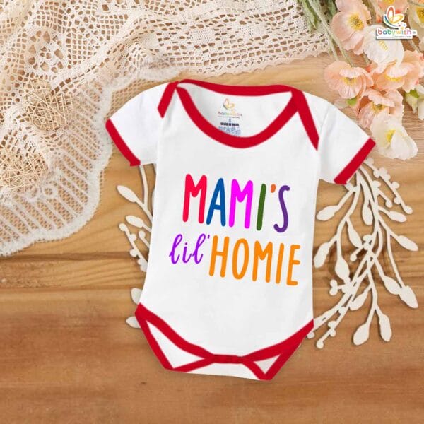 Mami’s Lil Homie – Cute Mama & Maami Romper for Babies | Adorable Baby Bodysuit for Mami & Mom | Babywish