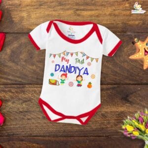 Babywish Baby Navratri Romper Bodysuit My First Dussehra My First Dandiya