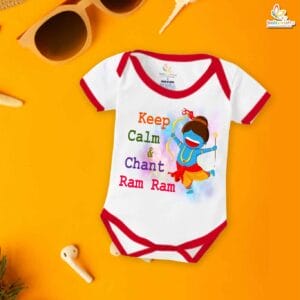 Babywish Baby Navratri Romper Bodysuit My First Dussehra Keep Calm And Chant Ram Ram