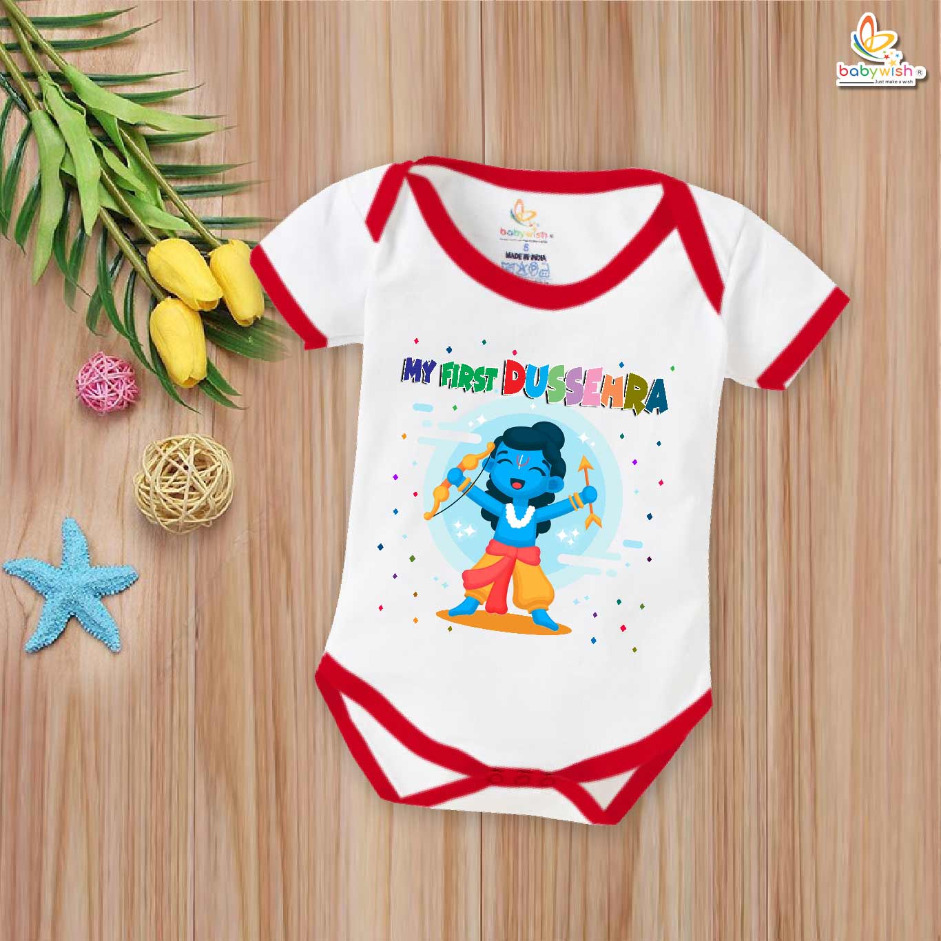 Babywish Baby Navratri Romper Bodysuit My First Dussehra