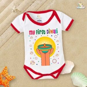 Babywish Baby Diwali Romper Bodysuit My First Diwali