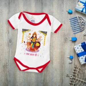 Babywish Baby Navratri Romper Bodysuit My First Dussehra Jai Mata Di Navratri Print