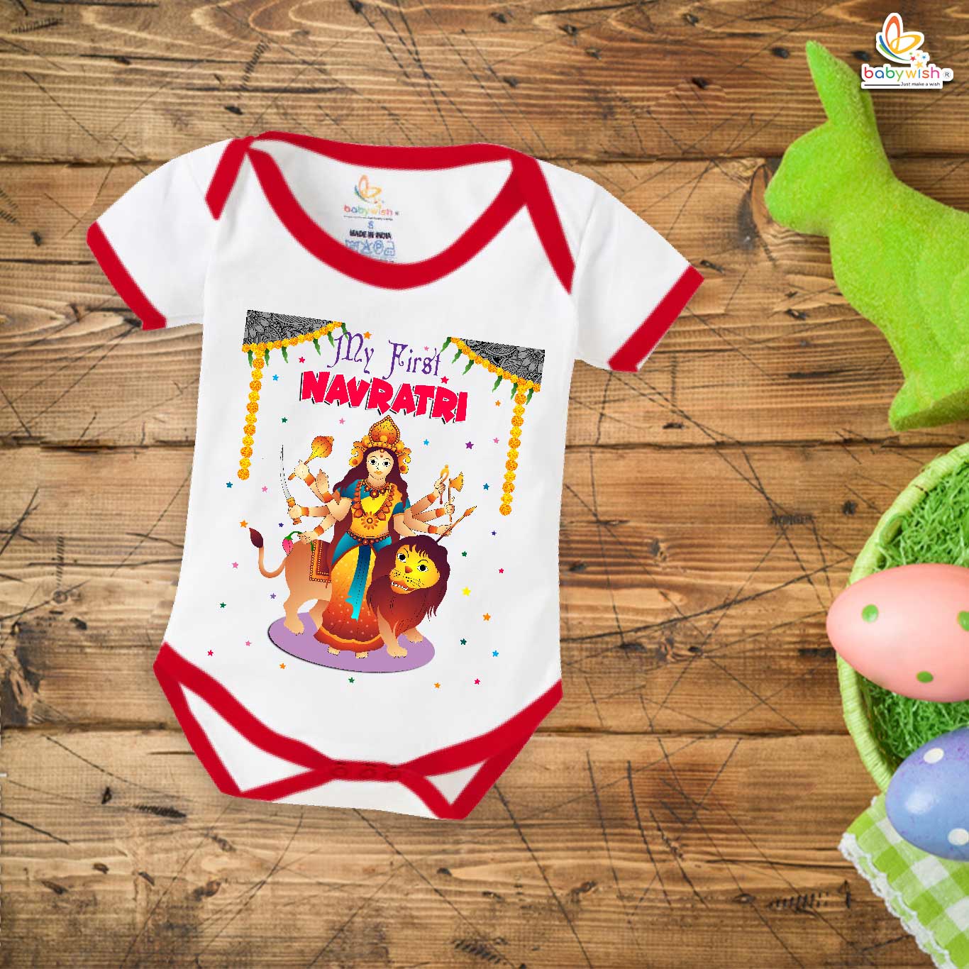 Babywish Baby Navratri Romper Bodysuit My First Dussehra My First Navratri Print