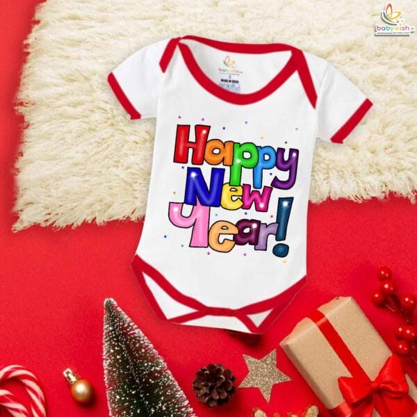 Babywish New Year Romper Clothes My First New Year Bodysuits Wish You All Happy New Year