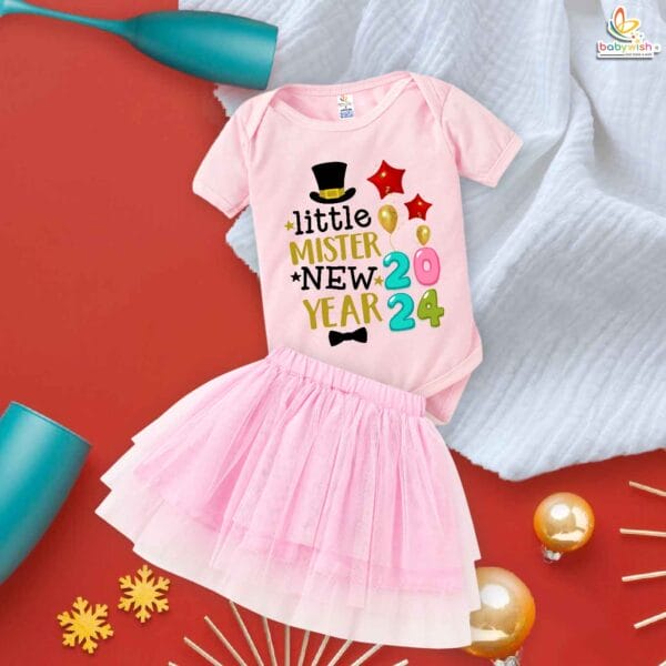 Newborn girls tutu skirt romper New Year print onesies bodysuits for baby 0 to 12 months - Image 5