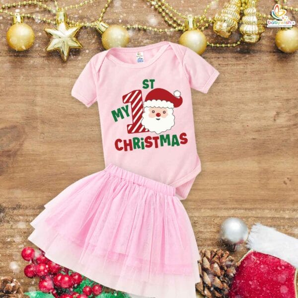 Newborn girls tutu skirt romper Christmas print onesies bodysuits for baby 0 to 12 months - Image 5