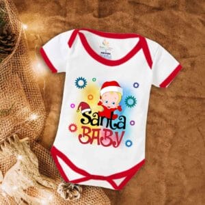 Babywish Christmas Romper Clothes My First Merry Christmas Bodysuits Santa Print Christmas