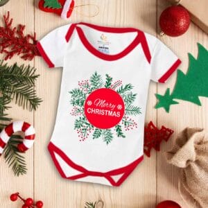 Babywish Christmas Romper Clothes My First Merry Christmas Bodysuits Merry Christmas Floral Print
