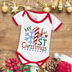 Babywish Christmas Romper Clothes My First Merry Christmas Bodysuits First Christmas Deer Print