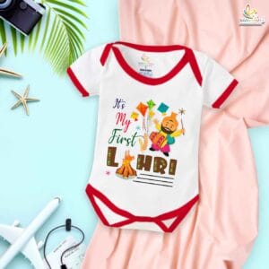 My First Lohri Romper | First Lohri Celebrations Baby Bodysuit | Festive Outfit for Baby Boys & Girls – Babywish