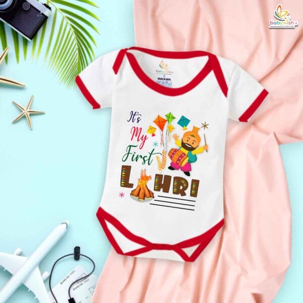 My First Lohri Romper | First Lohri Celebrations Baby Bodysuit | Festive Outfit for Baby Boys & Girls – Babywish