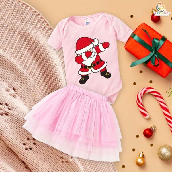 Newborn girls tutu skirt romper Christmas print onesies bodysuits for baby 0 to 12 months - Image 5