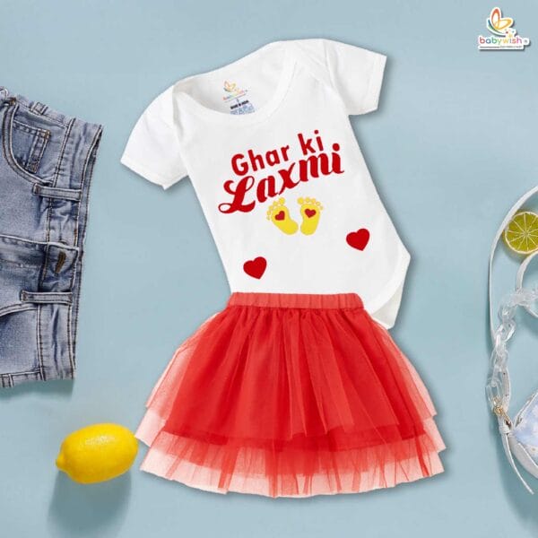 newborn-girls-tutu-skirt-romper-navratri-print-onesies-bodysuits-for-baby-0-to-12-months - Image 3