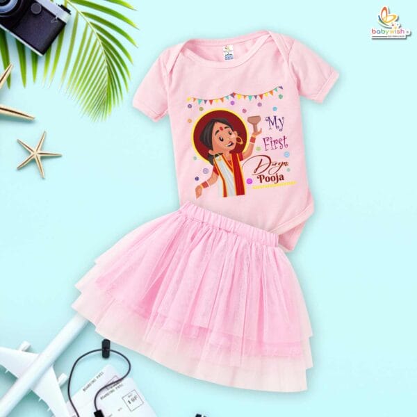 newborn-girls-tutu-skirt-romper-navratri-print-onesies-bodysuits-for-baby-0-to-12-months - Image 5