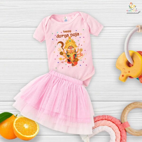 newborn-girls-tutu-skirt-romper-navratri-print-onesies-bodysuits-for-baby-0-to-12-months - Image 5