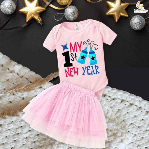 Newborn girls tutu skirt romper New Year print onesies bodysuits for baby 0 to 12 months - Image 5