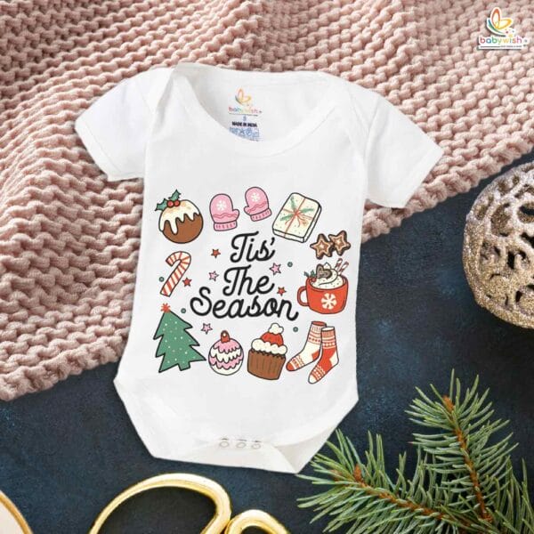 Babywish Christmas Romper Clothes My First Merry Christmas Bodysuits This is Christmas Season - Image 5