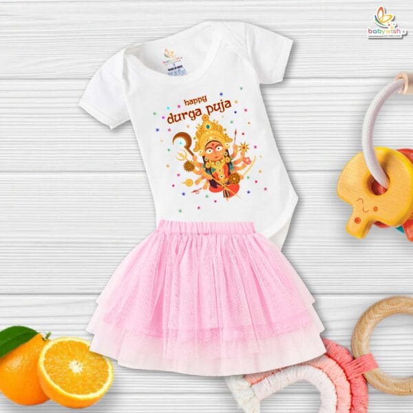 newborn-girls-tutu-skirt-romper-navratri-print-onesies-bodysuits-for-baby-0-to-12-months - Image 4