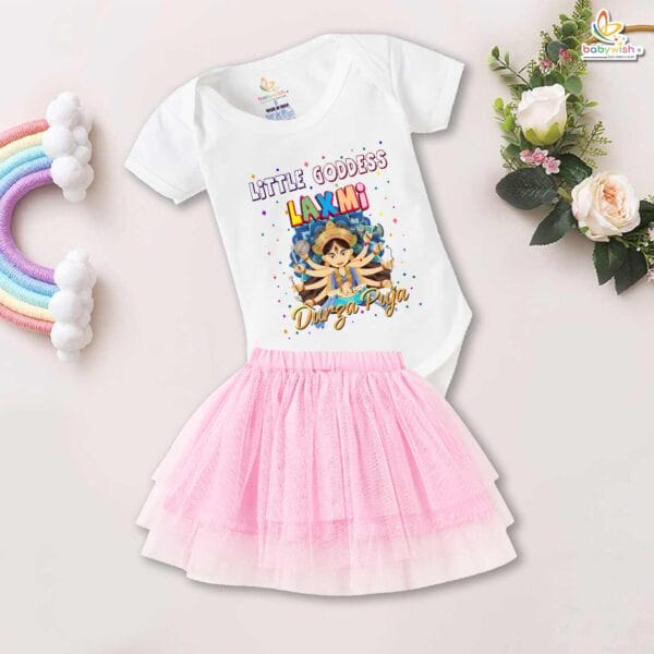 newborn-girls-tutu-skirt-romper-navratri-print-onesies-bodysuits-for-baby-0-to-12-months - Image 4