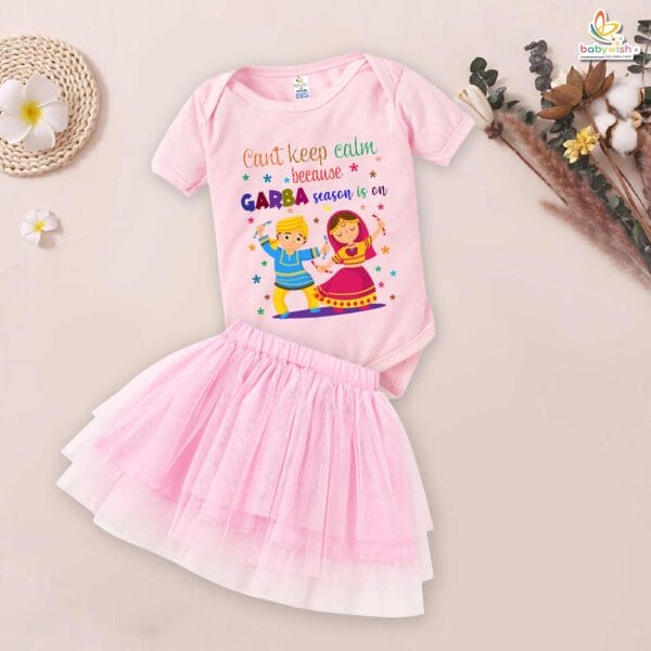newborn-girls-tutu-skirt-romper-navratri-print-onesies-bodysuits-for-baby-0-to-12-months - Image 5