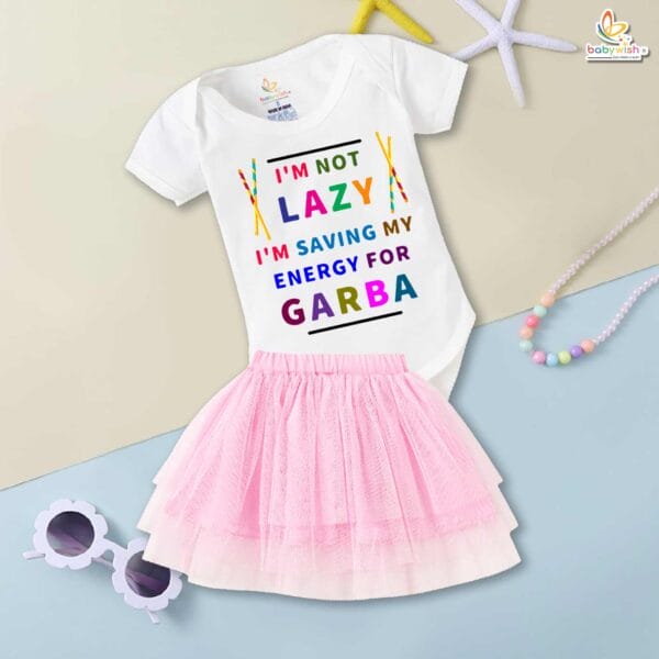 newborn-girls-tutu-skirt-romper-navratri-print-onesies-bodysuits-for-baby-0-to-12-months - Image 4
