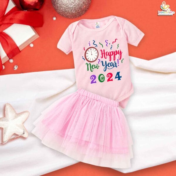 Newborn girls tutu skirt romper New Year print onesies bodysuits for baby 0 to 12 months - Image 5