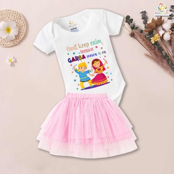 newborn-girls-tutu-skirt-romper-navratri-print-onesies-bodysuits-for-baby-0-to-12-months - Image 4
