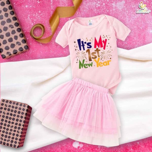 Newborn girls tutu skirt romper New Year print onesies bodysuits for baby 0 to 12 months - Image 5