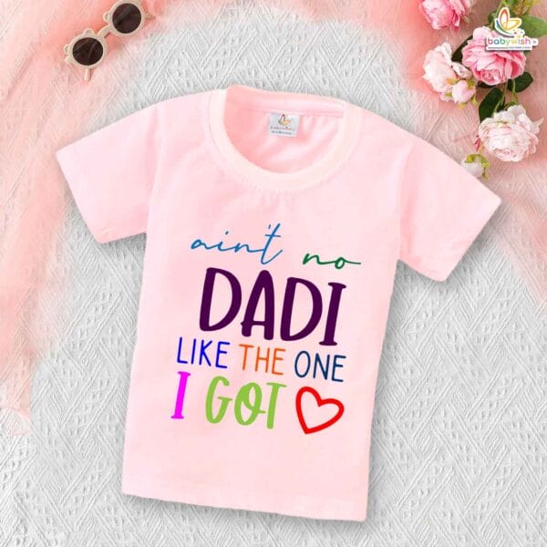 My Dadu & Dadi Matching T-Shirts – "Dadi Like the One I Got" Funny Family T-Shirt – Cute Gift for Grandparents, Soft Cotton Tee for Dadi & Dadu – Babywish - Image 3
