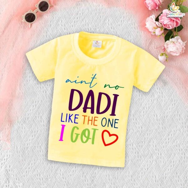 My Dadu & Dadi Matching T-Shirts – "Dadi Like the One I Got" Funny Family T-Shirt – Cute Gift for Grandparents, Soft Cotton Tee for Dadi & Dadu – Babywish - Image 4