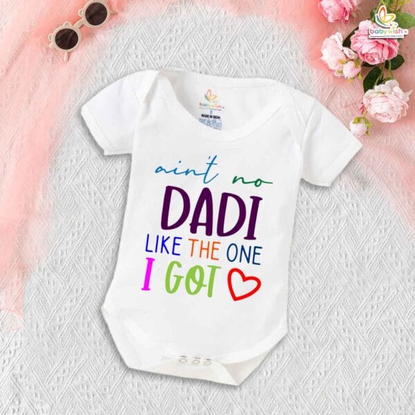 My Dadu & Dadi Baby Romper – Cute "Dadi Like the One I Got" Bodysuit – Newborn Grandparents Gift | Soft Cotton Baby Clothes – Babywish - Image 5