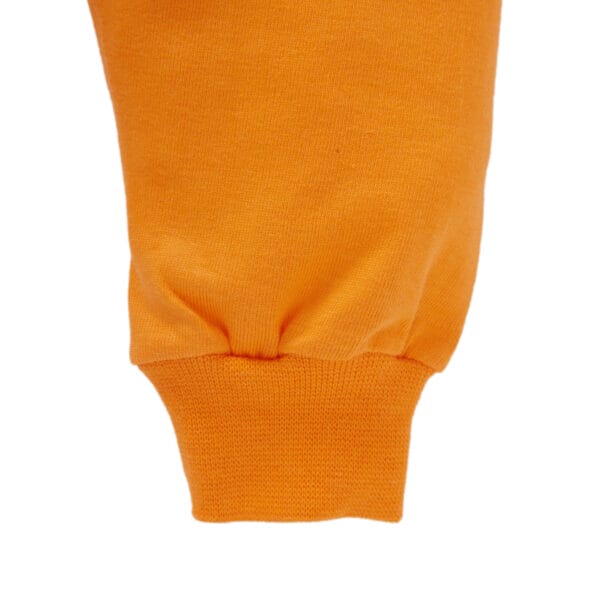 Solid Orange Cotton Baby Pajama Pants