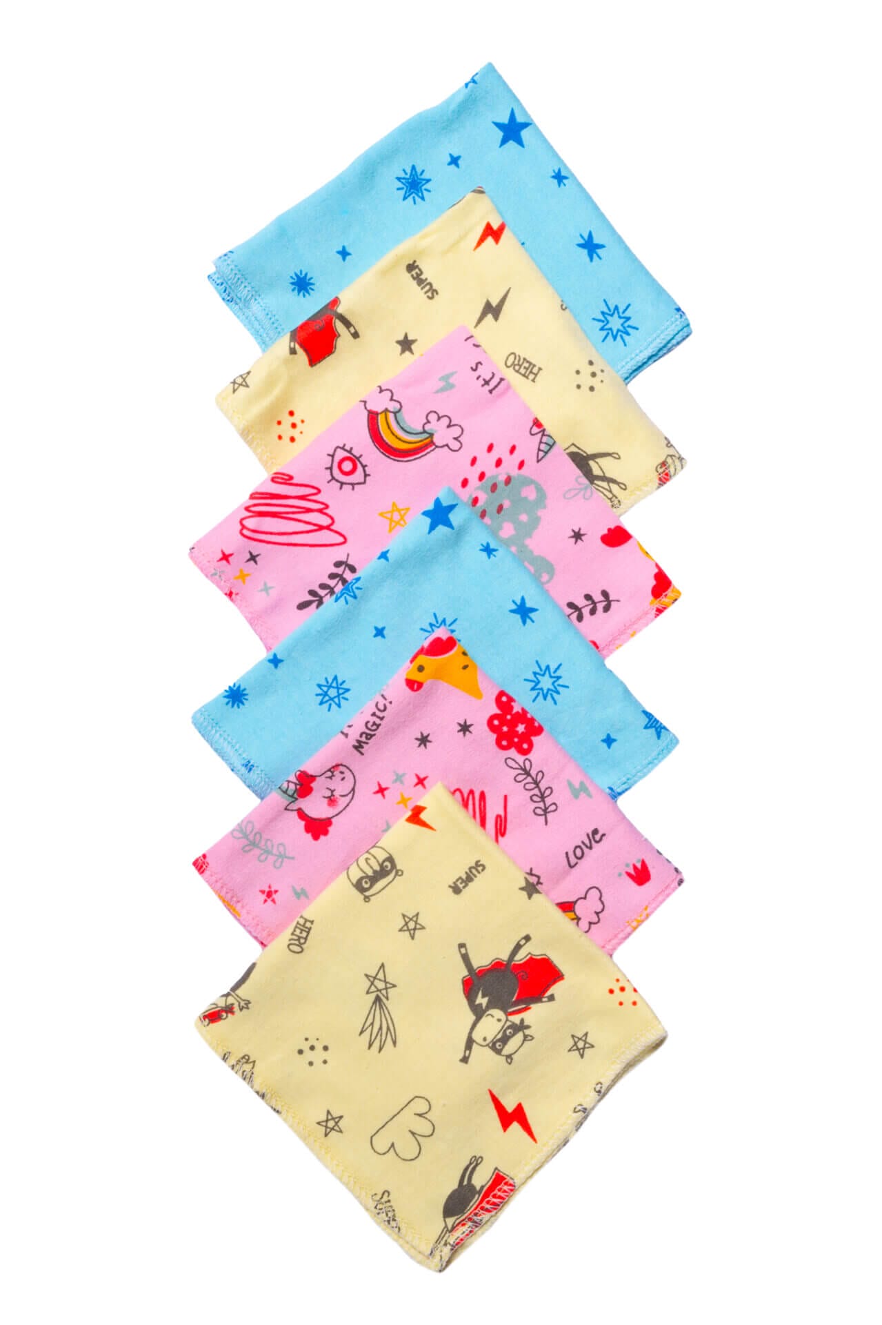 Multicolor organic baby washcloths set for newborns by Babywish
