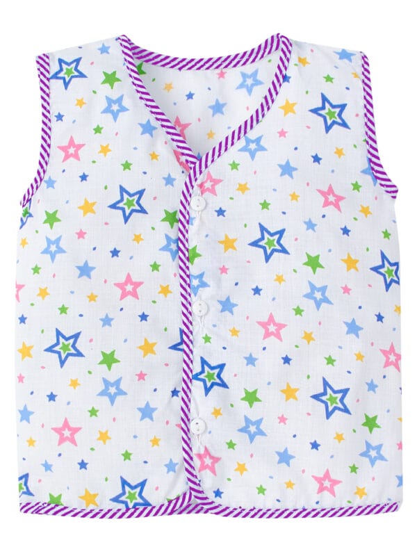 Sleeveless Cotton Baby Vests with Star Print | Babywish