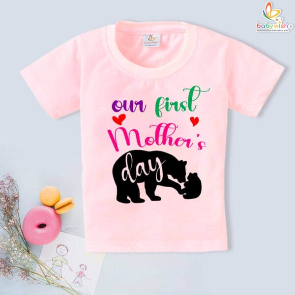 Babywish Mothers Day Baby Matching Outfit Mama Bear Print - Image 3